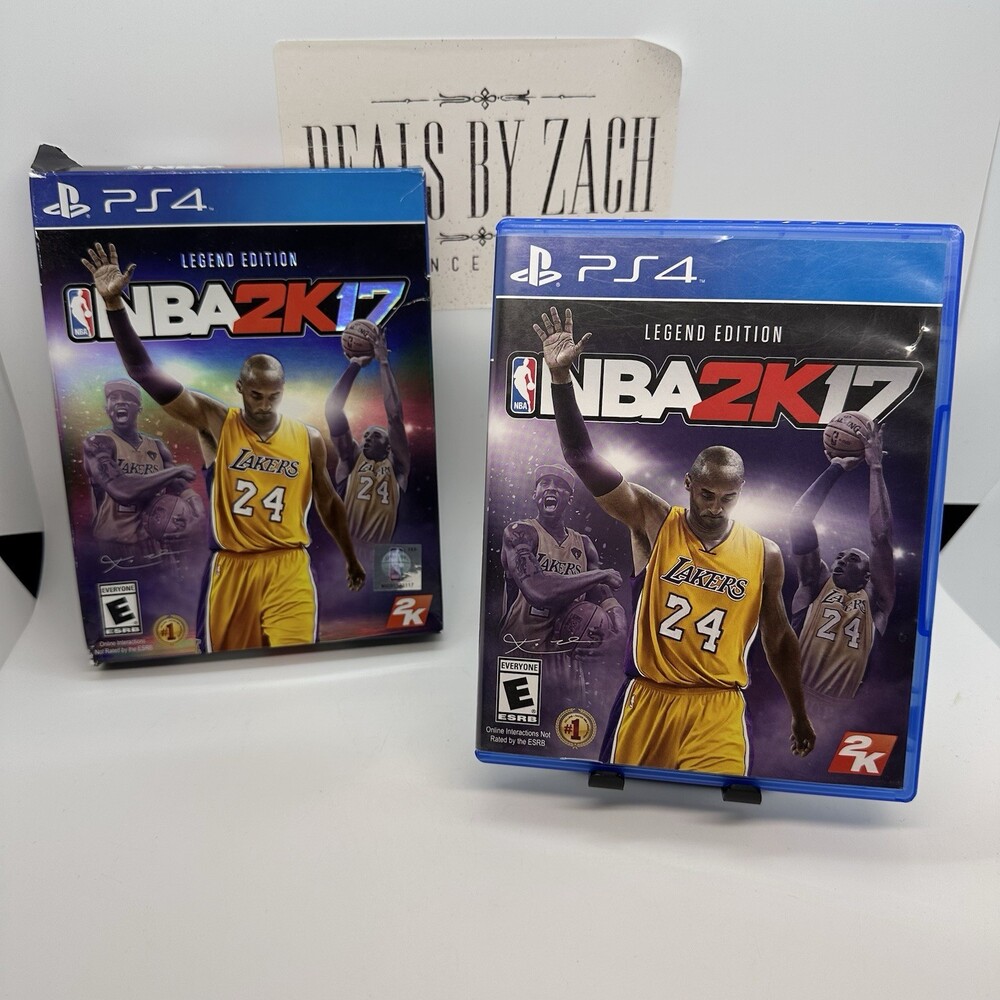 NBA 2K17 Legend Edition Kobe Bryant PS4 Game w/Sleeve & Inserts - Tested!